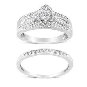 .925 Sterling Silver 1/2 Cttw Round and